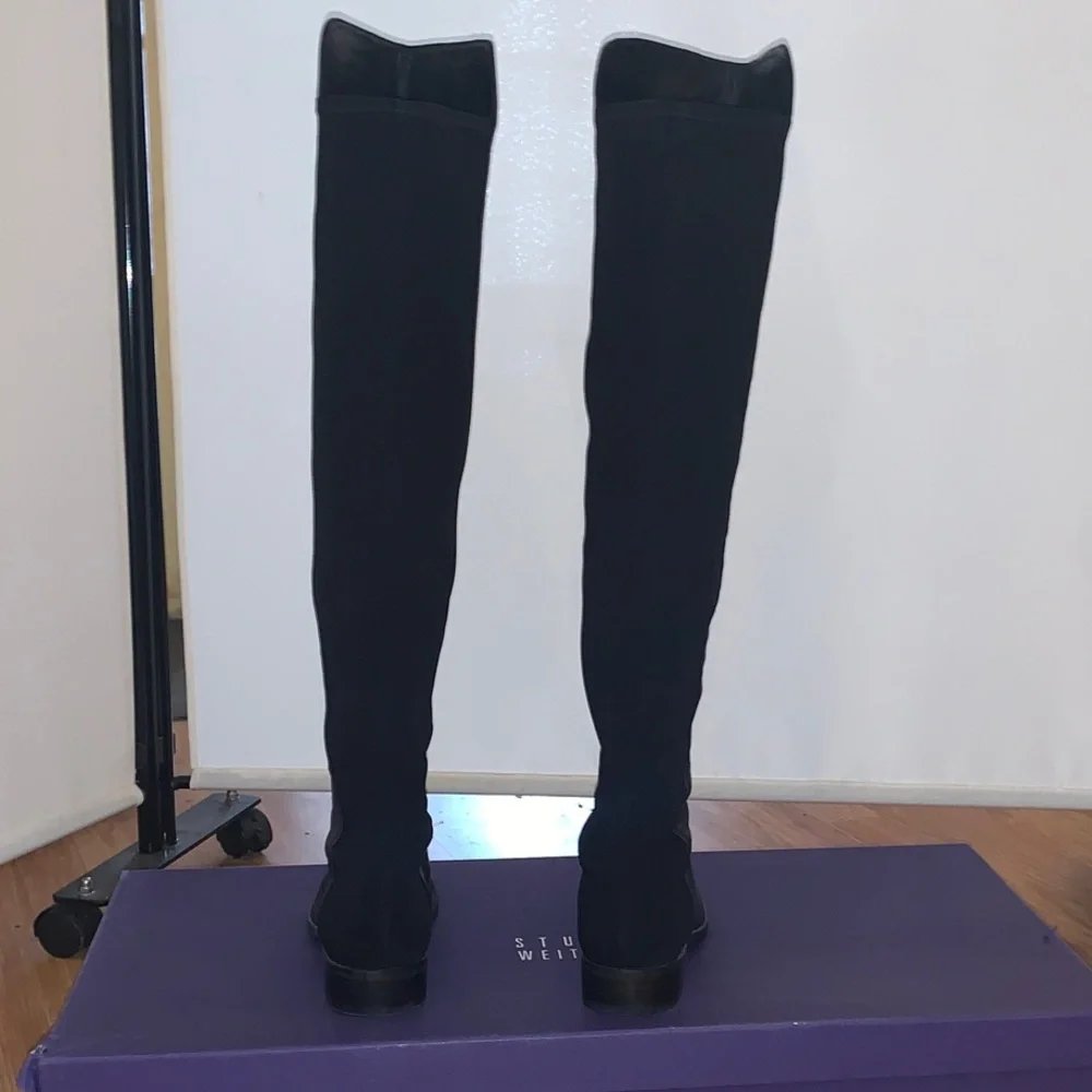 Stuart weitzman Women’s Black leather Tall 5050 Riding Boots 8 worn once - Picture 10 of 13